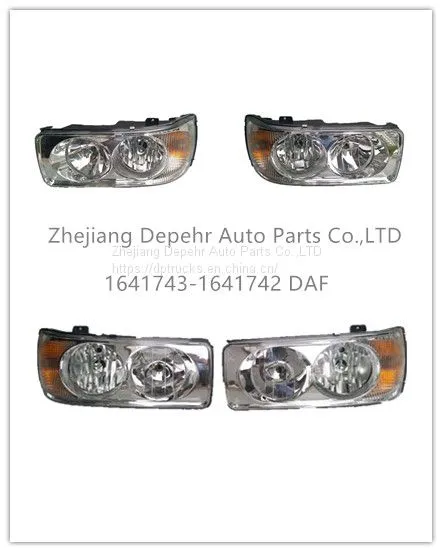 Zhejiang Depehr Supply Heavy Duty European Truck Body Parts HeadLight DAF CF65/75/85 XF95Truck Headlamp 1641743 1641742 photo-2