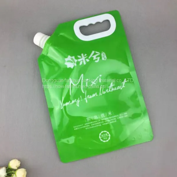 Composite High Quality Rice Packaging Bag _ Portable Food Plastic Color Printed Rice Fragrance Rice Bag Suction Bag photo-3