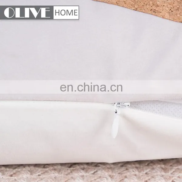 2018 Spring Design 30*50CM Velvet Geometry Applique Cork Sofa Waist Cushions photo-6