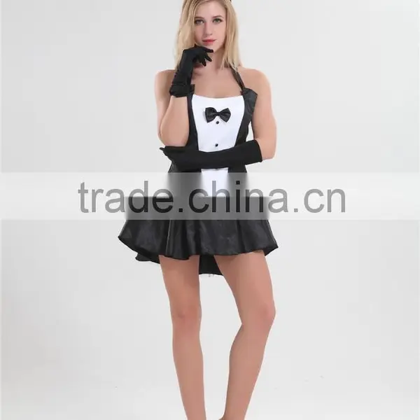 2016 Wholesale Adult Cosplay Sexy Bunny Costume Black Dress Fancing Costume photo-3