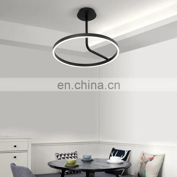 Bedroom Lamp Nordic Minimalist Modern Dining Room Lamp Minimalist Personality Master Bedroom Room Line Led Ceiling Lamp photo-2