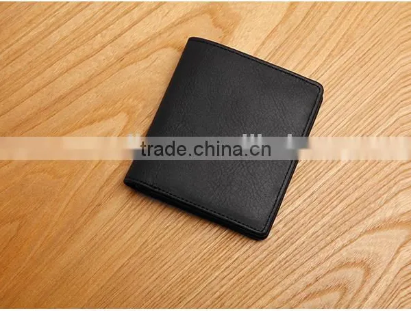 High Quality Vintage Style Genuine Leather Men's Bifold Wallet Small Wallet for Gifts photo-2