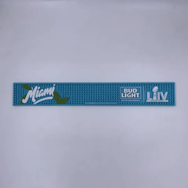 PVC Rubber Beer Bar Mat Eco Water Proof PVC Drinking Bar Rail Mat Silicone Bar Mat Spill Bar Mat photo-2