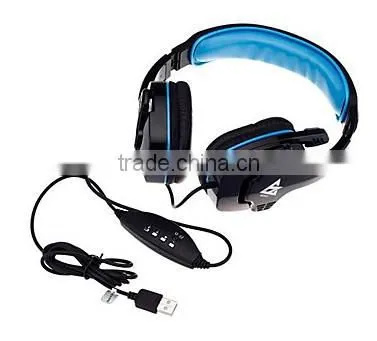 USB Stereo Headphone Set for Computer & Play Station ME333 Blue photo-3