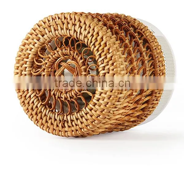 2016 New Design Vietnamese Rattan Weaving Portable Originality Bluetooth Speaker With Colorful Led Light photo-6