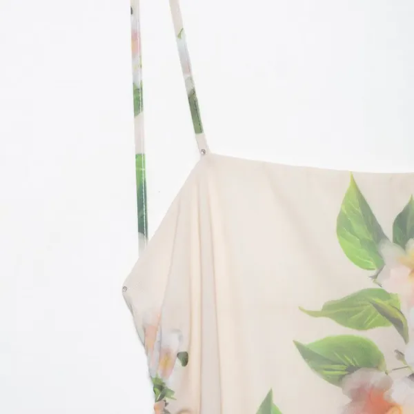 Spring New European and American Style Layered Decorative Print Asymmetric Sexy Dress for Women photo-2