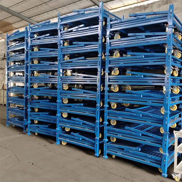 Foldable Wire Mesh Cage Trolley With Reinforced Frame for Heavy Loads