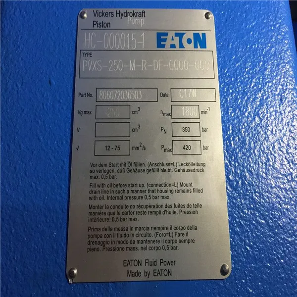 Eaton Vickers PVXS-250-M-R-DF-0000-000 Variable Displacement Piston Pump photo-4