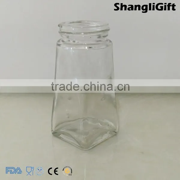 Square Pepper Shakers 80ml With Silver Plastic Cap Glass Bottles photo-3
