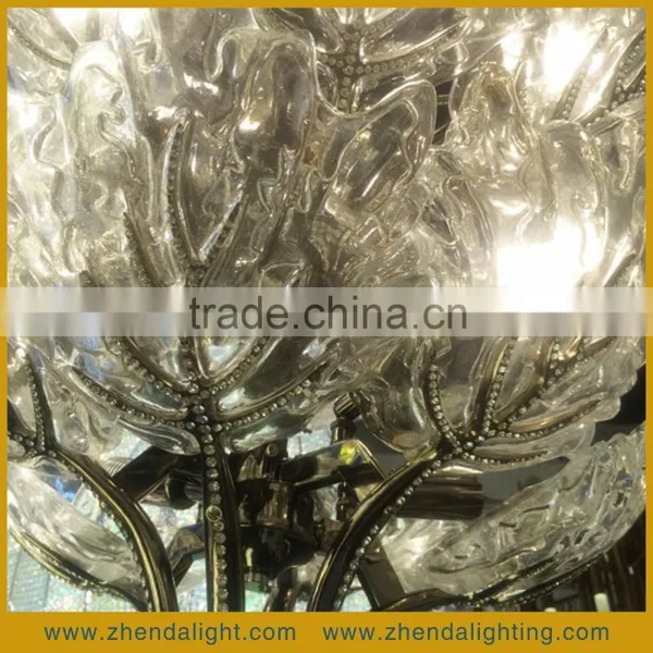 2016 Newest Decorative Art Hand Blown Glass LED Maple Leaf Chandelier Pendent Light photo-5