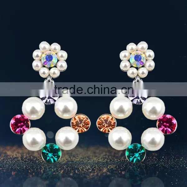 New Arrival Necklace/Earrings Jewelry Set Jewelry Set For Wedding Color Flower Pearl Jewelry Sets photo-4