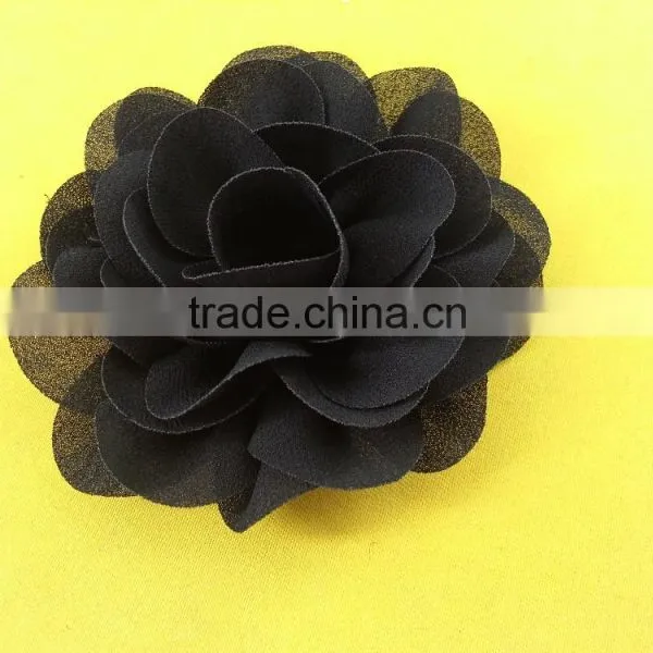 9cm High Quality Chiffon Rosette in Black Color For Ladies --- M109 photo-3