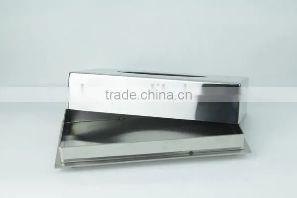 High End Oblong Metal Table Tissue Box photo-4