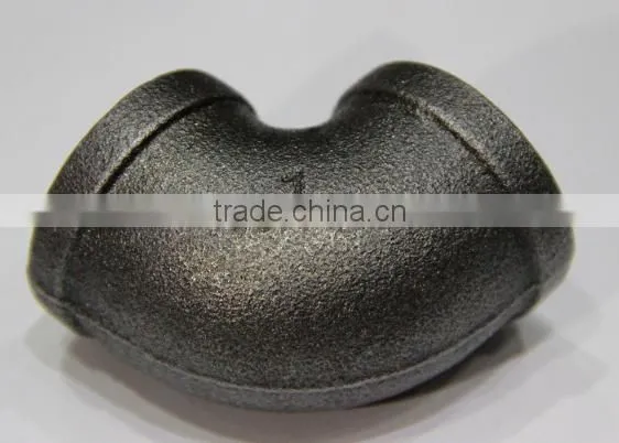 Black Malleable Cast Iron Pipe Fittings 90degree Pipe Fitting Elbow photo-3