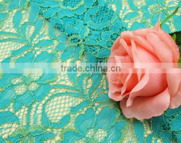 Most Popular Wholesale French Lace Fabric 2016 for Wedding Embroidered French Tulle Lace Fabric photo-4