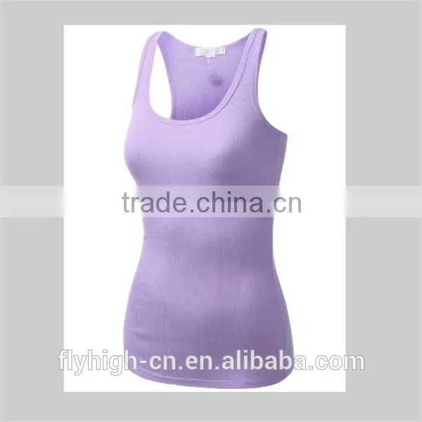 Women Ribbed Spandex Racerback Tank Top photo-4