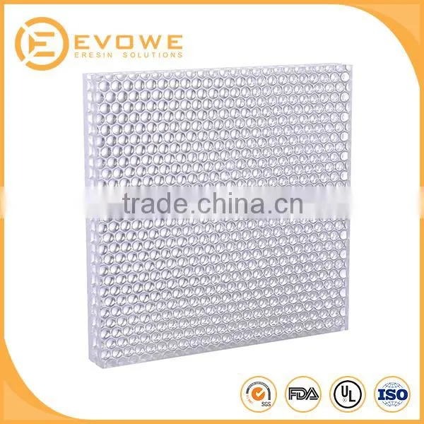 Eco-friendly Luxcore Translucent Synthetic Resin Tile Acrylic Honeycomb Panel photo-4