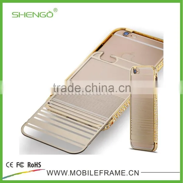 2015 New Design Pc Cover Phone Case With Diamond Metal Bumper photo-6