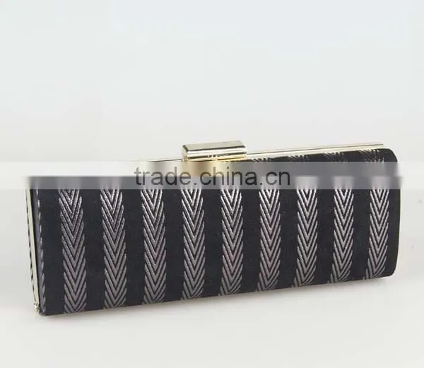 Fashion Elegant Ladies Striped pu Clutch Evening Bag photo-5