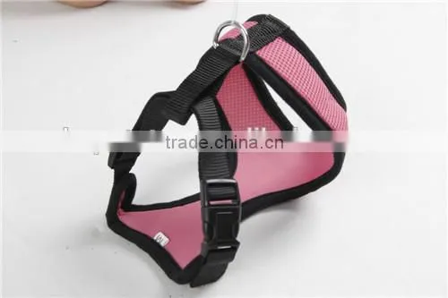 Breathable Light Harness Firm Dog Harness Pink/black M Size photo-5