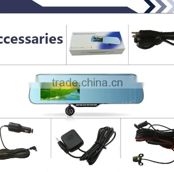 5" Rearview Mirror Wiht Android Navigation Dual Camera Car Camera hd Dvr photo-5