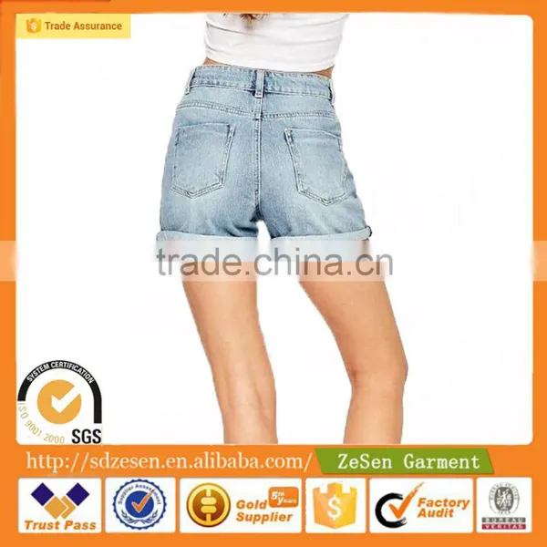 2016 Fashion Design Wholesale Female Shorts Sexy Denim Mom Shorts For Women photo-5