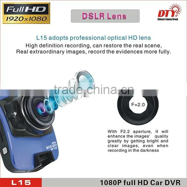 Night Vison 1080P Full HD Car Dashcam Camera DVR Car Recorder With G-sensor L15 photo-3