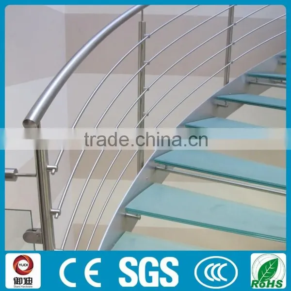 Europe Indoor Modern Stainless Steel Glass Arc Stair/stairs Factory photo-2