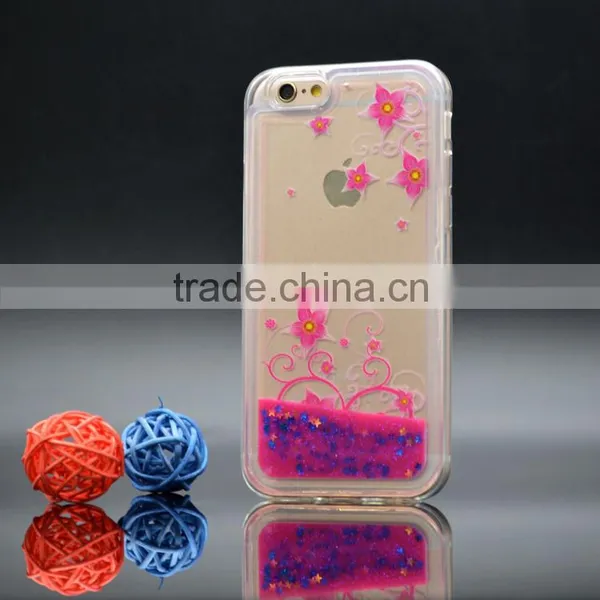Mobile Phone Jelly TPU Case For Iphone 6 4.7",For Iphone 6 Case TPU Quicksand Liquid Glitter Case photo-5