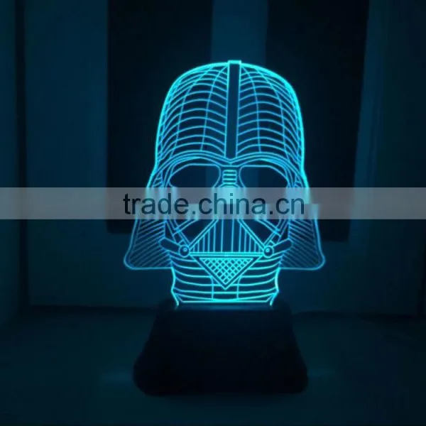 3D Handmade Acrylic Lamp Bulbing Light Skull Color Changing USB Table Lamp for Children photo-4