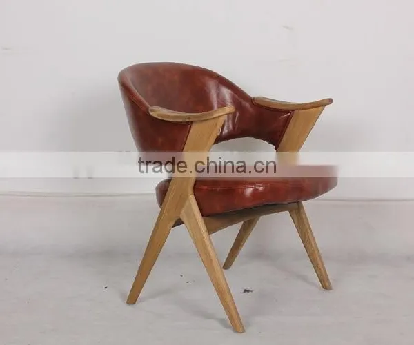 French Country Style Leather Chair for Living Room photo-2