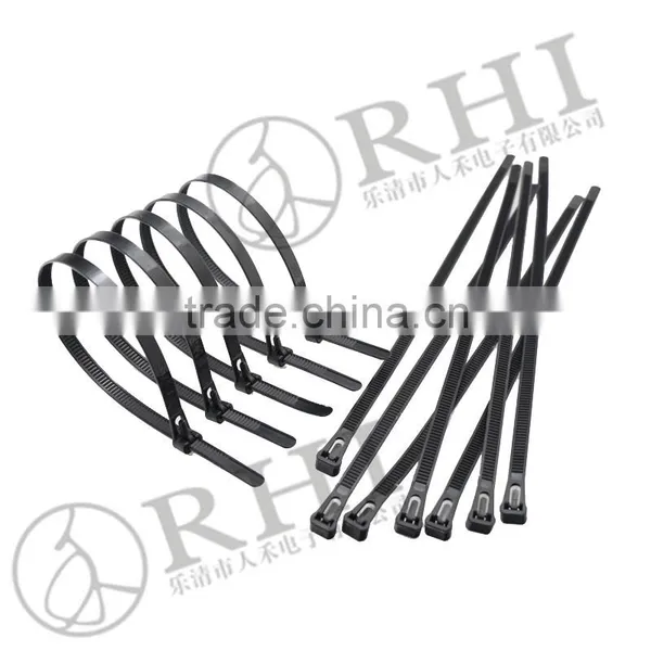 RHI Black Releasable Plastic and Nylon Cable Tie photo-2