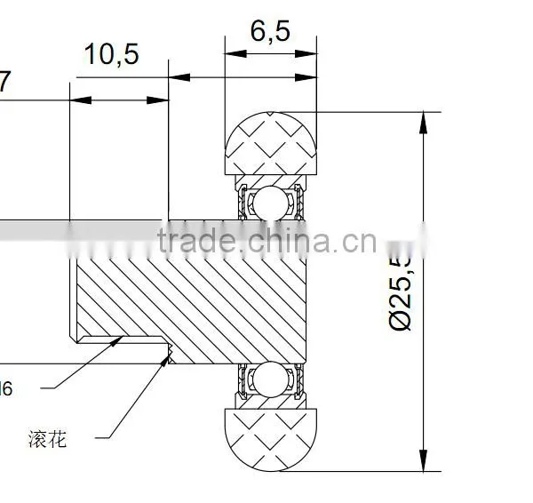China Supplier High Quality 688rs Nylon Wheel With Nylon Axle photo-4
