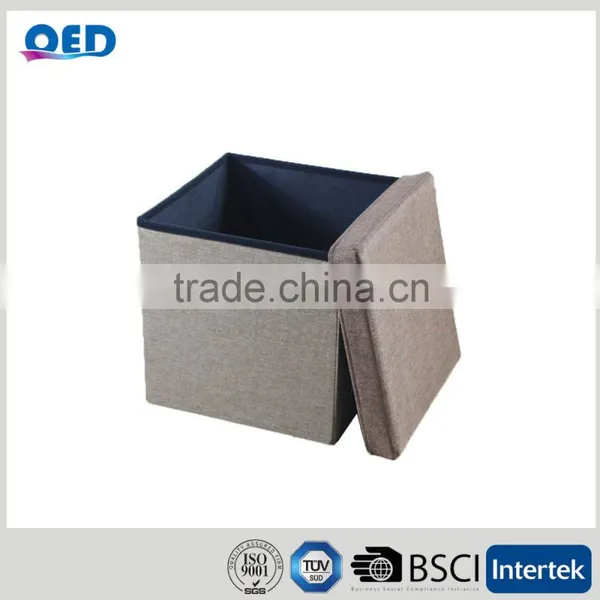 Foldable Storage Ottoman Seat With Lid