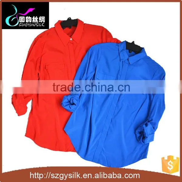 shirt silk CDC pocket shirt for lady