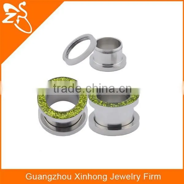 TP01101 Stainless Steel Epoxy Body Jewelry Ear Flesh Tunnel