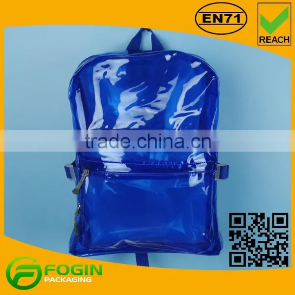 Clear Blue Color Backpack Bag for Girls