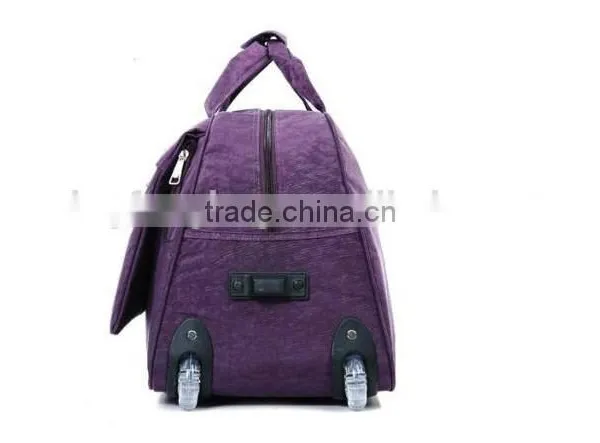China Heavy Duty Polyester Purple Trolley Travel Bags LXB012 photo-3
