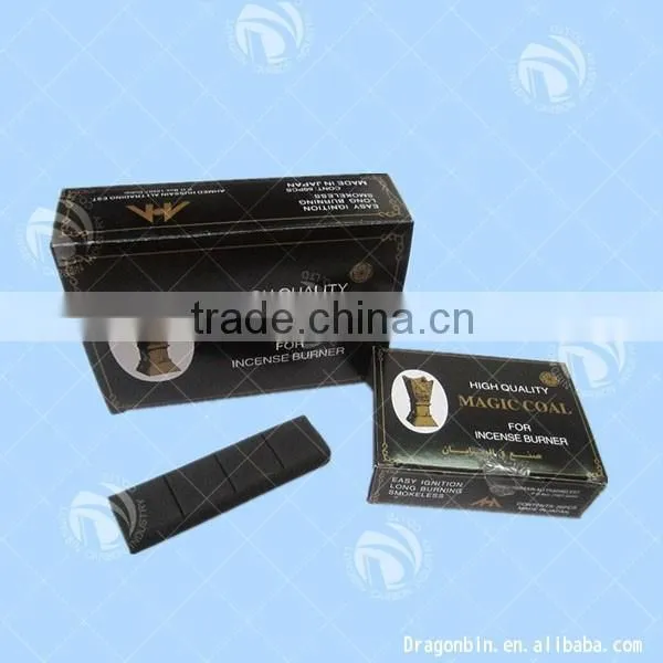 Coconut Shell Material Standard Packing 30 or 60pcs /box Silver Color Shisha Coal