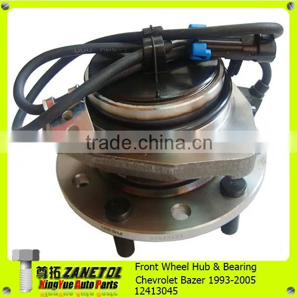 Front Wheel Hub & Bearing 12413045 for 1993-2005 Chevy Blazer S10 GMC Jimmy 4WD 4x4 AWD w/ABS