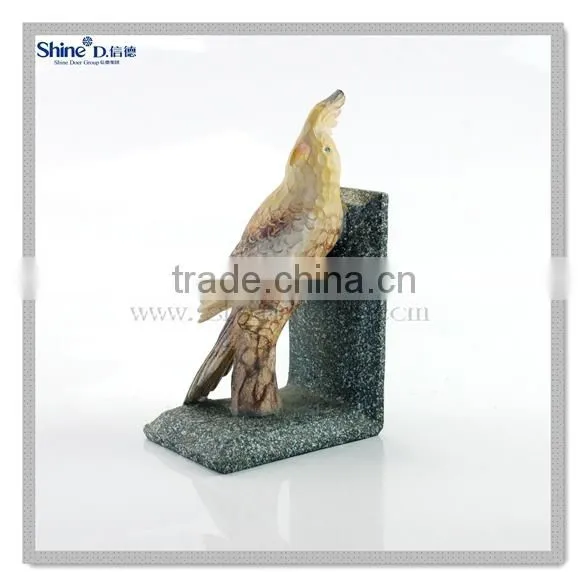 Mini Cute Parrot Grianite Bookends Children Unique Reading Book Holder photo-4