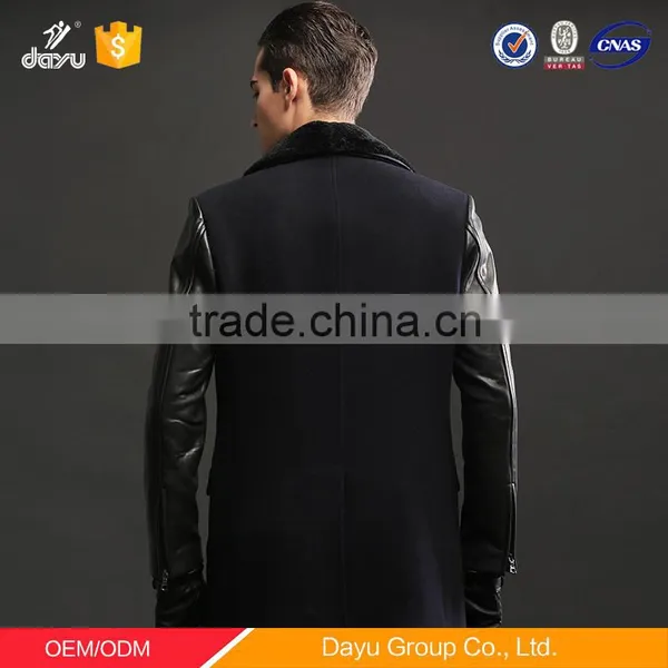 European Style Classic Wool Mid- Long Jacket, Men Cashmere Wool Coat photo-2