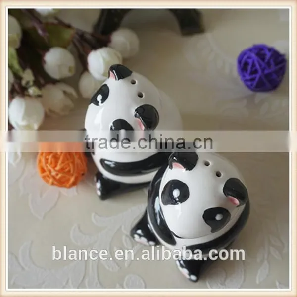 Ceramic Cute Panda Salt Shaker Animal Design Spice Tins photo-2