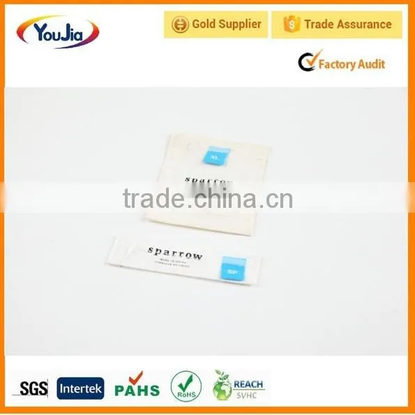 2016 Hot Sale Low Price Back Cover Fold Woven Label in High Quality photo-4
