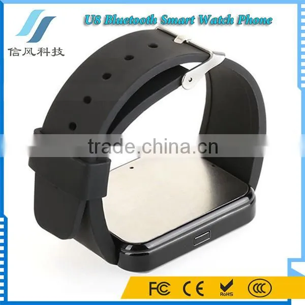 U8 Bluetooth Smart Watch Phone 3G Wifi for Samsung for IPhone for HTC Android IOS Black photo-5