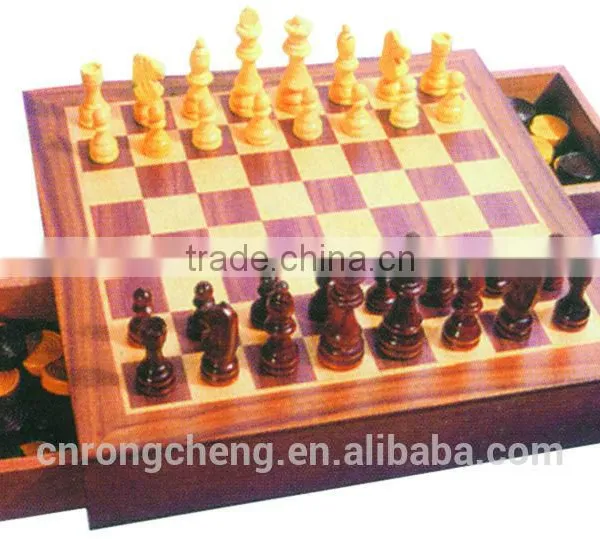 indoor games wooden chess board game set