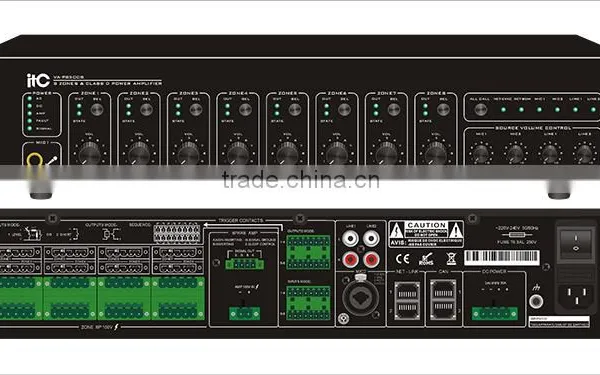 Digital 500W 8 Zone Voice Alarm Amplifier for Background Music System photo-2