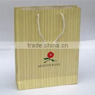 Matt Gold Color Cotton Handle Paper Bag Printing OEM Supplier With Lower Price