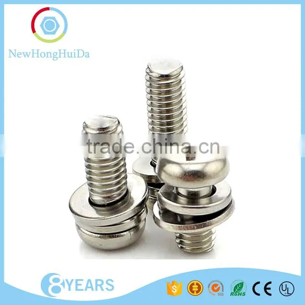 Steel Cross Recessed Pan Head Combination Screws With Spring Washer photo-2