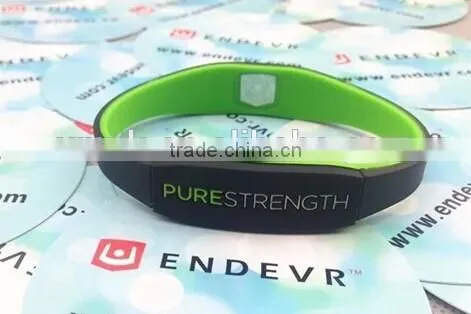 Charm Pure Strength Silicone Rubber Power Bracelet photo-6